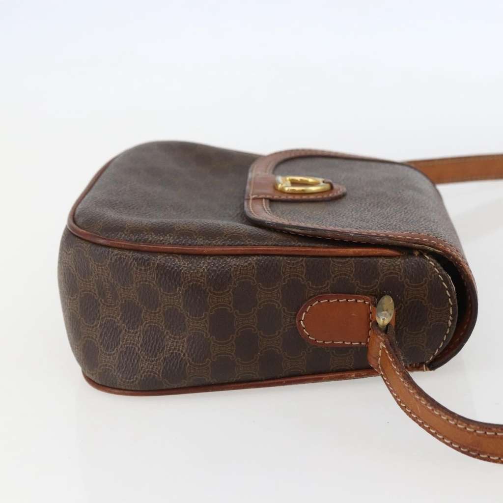 Celine Vintage Macadam Shoulder Bag Brown Canvas Good condition - Model View