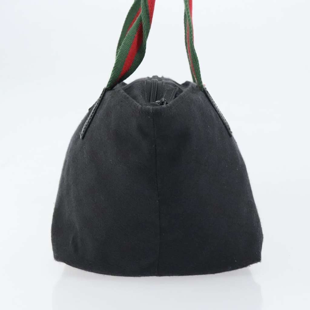 Gucci Web Zip Tote Black Canvas Good condition - Model View
