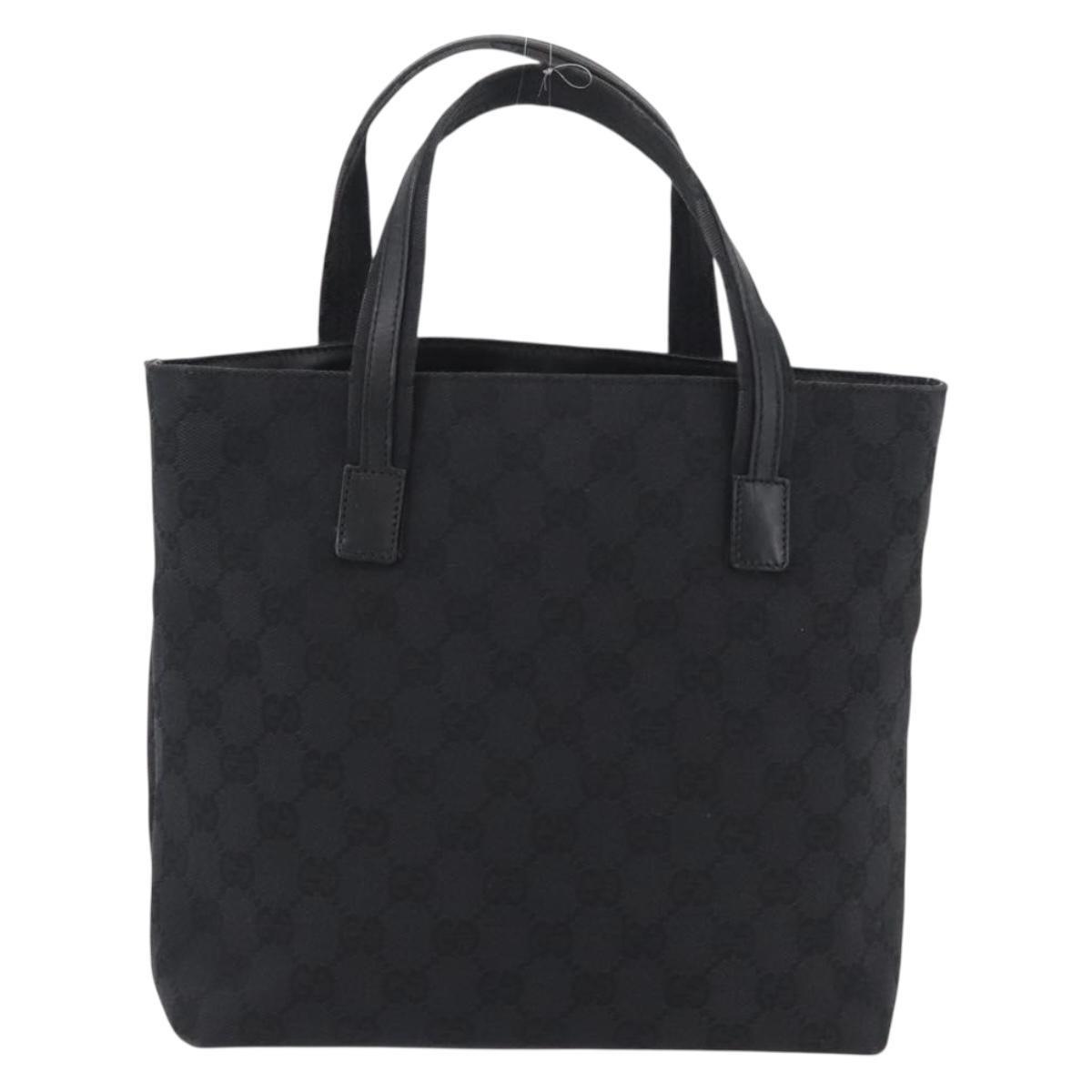Gucci Double Pocket Tote Black Canvas Good condition - Back View