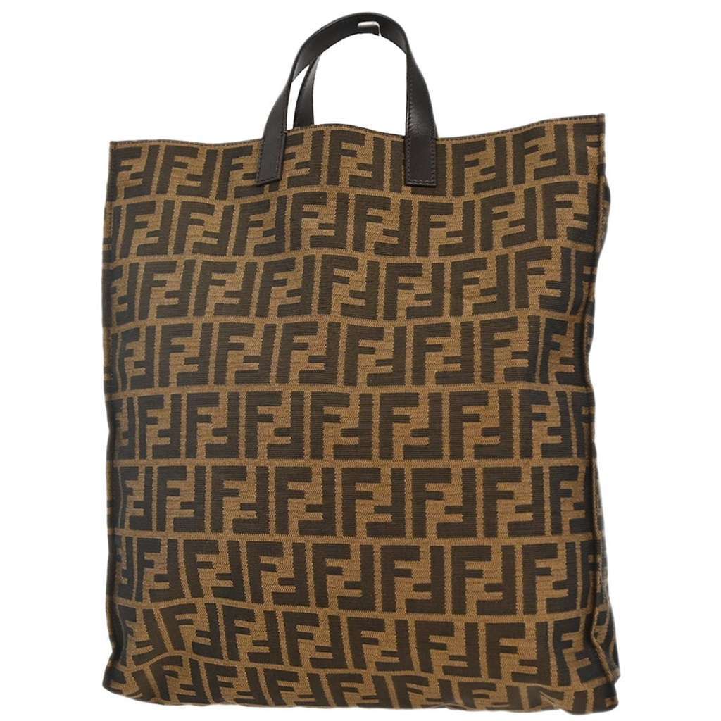 Fendi Special Shopping Tote Brown Canvas Good condition - Back View