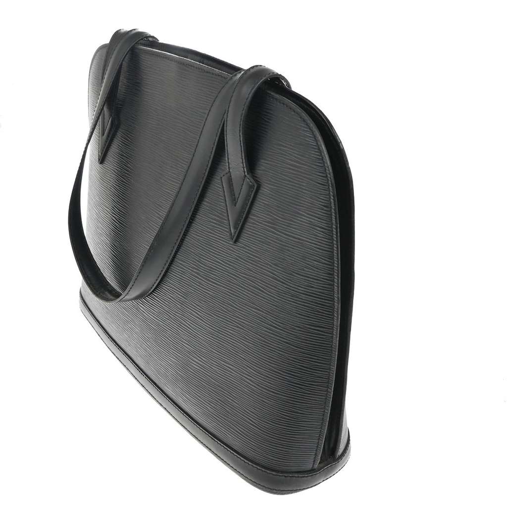 Louis Vuitton Lussac Handbag Black Leather Good condition - Model View