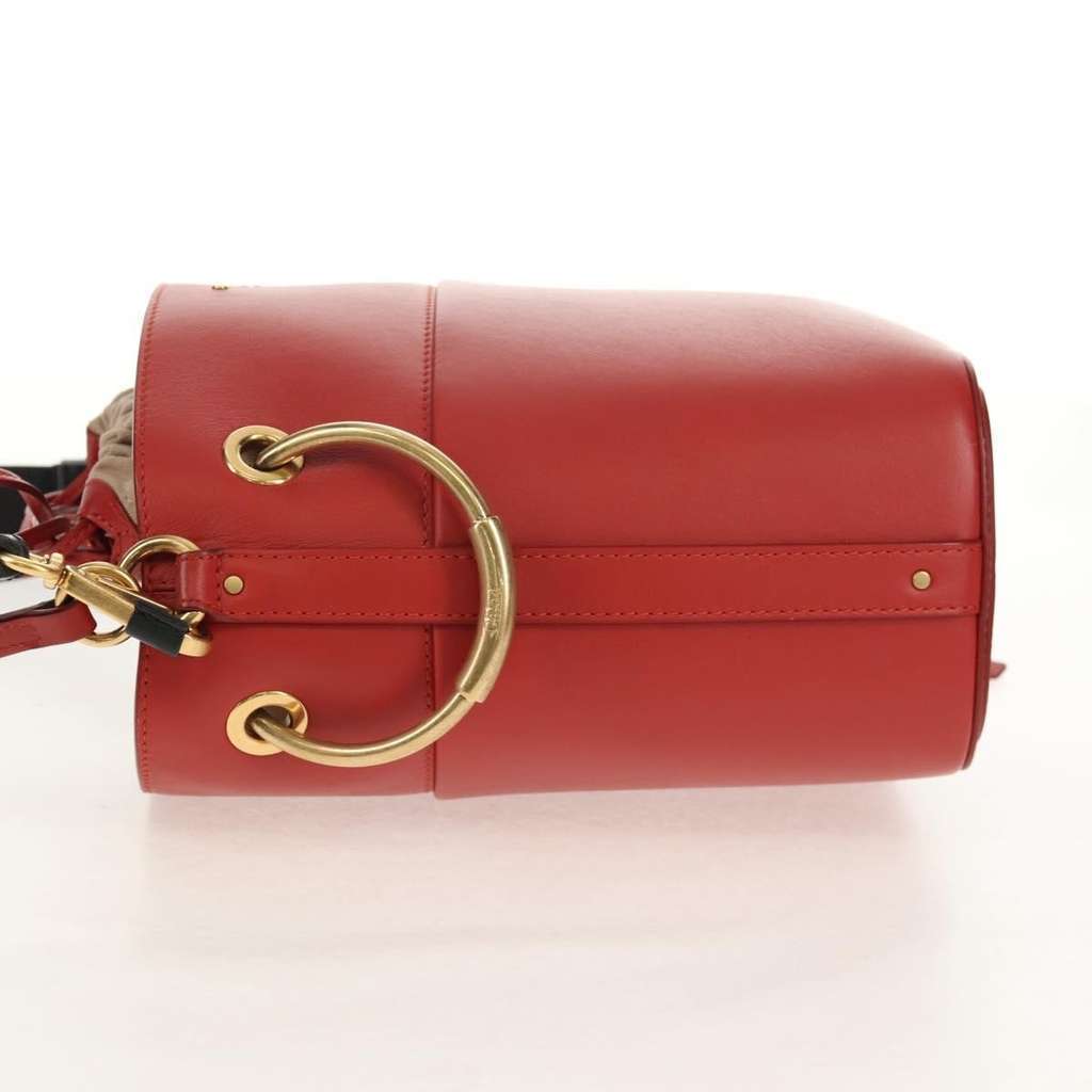 Chloe Roy Bucket Bag Red Leather Good condition - Inside View