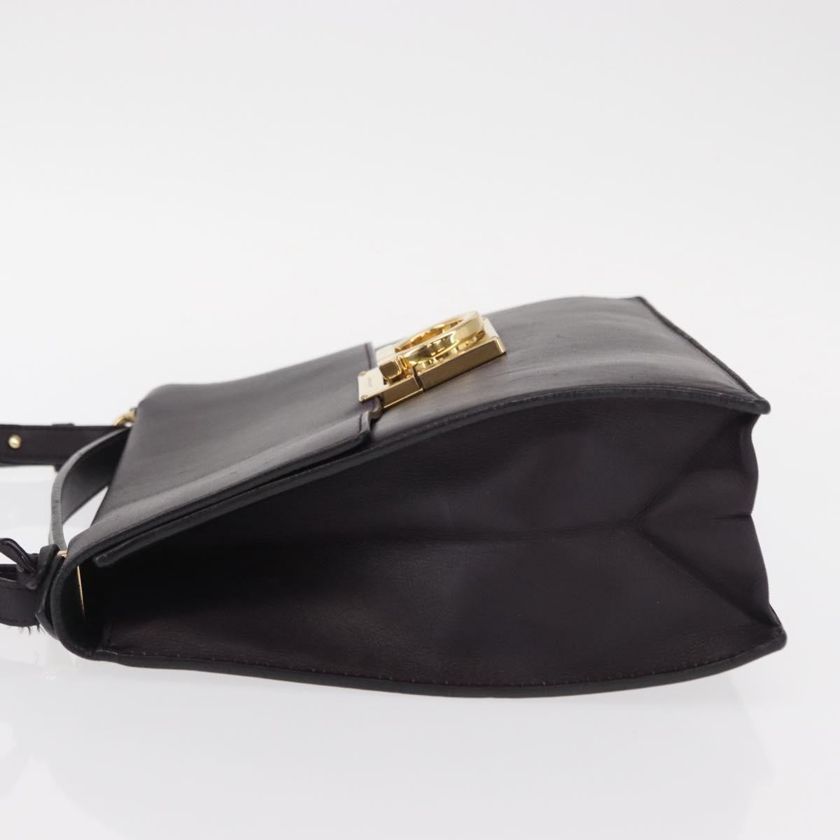 Salvatore Ferragamo Gancini Shoulder Bag Purple Leather Good condition - Model View