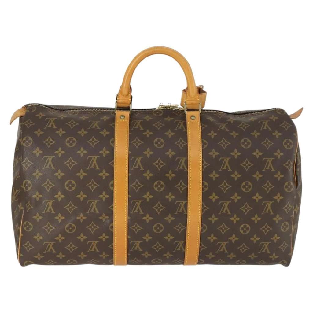 Louis Vuitton Keepall Bag Brown Canvas Fair condition - Back View