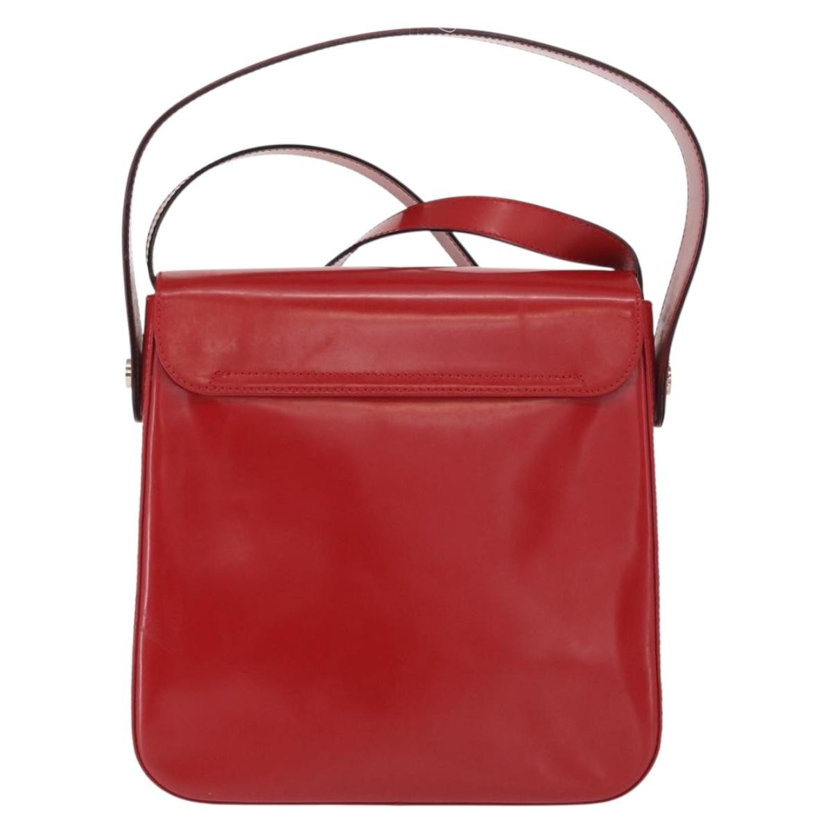 Salvatore Ferragamo Vala Handbag Red Leather Good condition - Back View