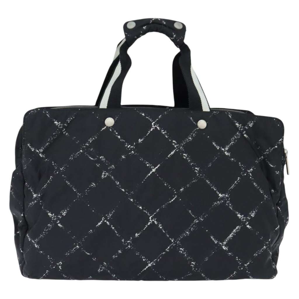 Chanel Travel Line Boston Bag Black Good condition - Back View