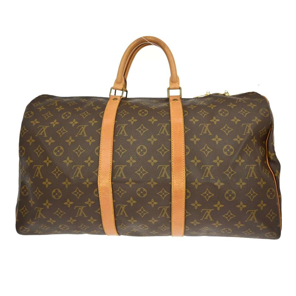 Louis Vuitton Keepall Bag Brown Canvas Good condition - Back View