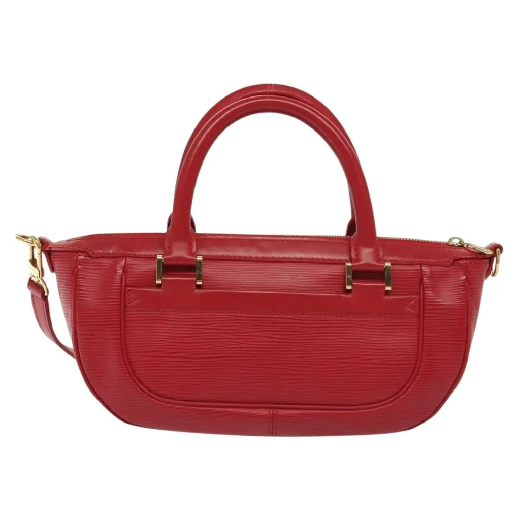 Louis Vuitton Danura Handbag Red Leather Good - Back View