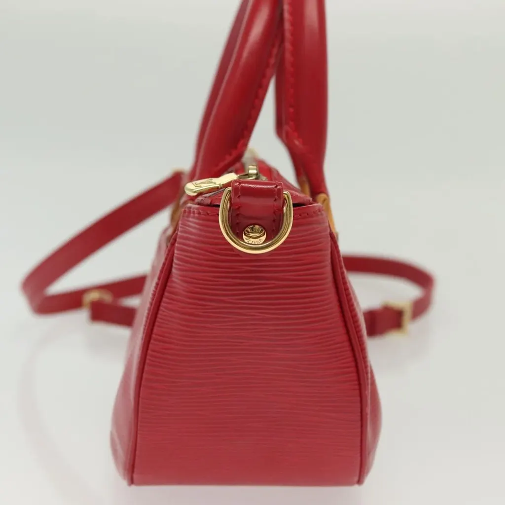 Louis Vuitton Danura Handbag Red Leather Good - Inside View