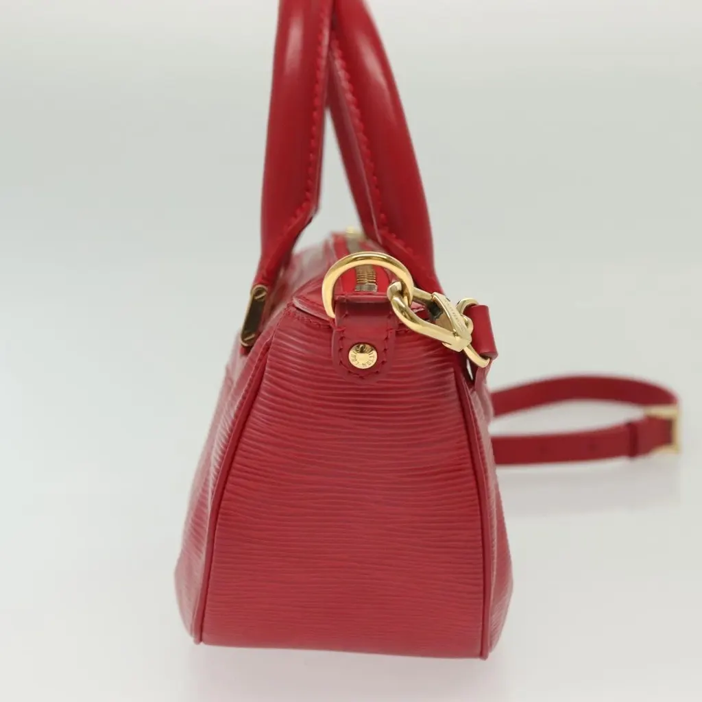 Louis Vuitton Danura Handbag Red Leather Good - Model View