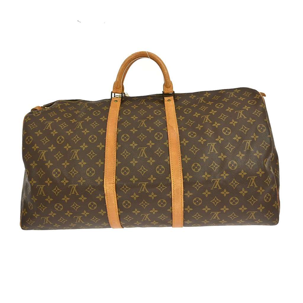 Louis Vuitton Keepall Bag Brown Canvas Fair condition - Back View