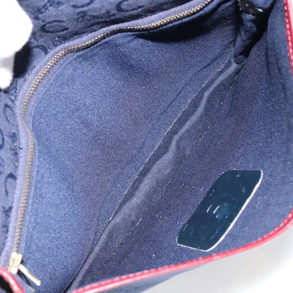 Celine C Macadam Shoulder bag Navy Canvas Good condition - Box View