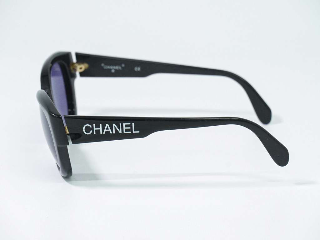 Chanel CHANEL Logo Sunglasses Eye Wear Black Plastic Good condition - Inside View