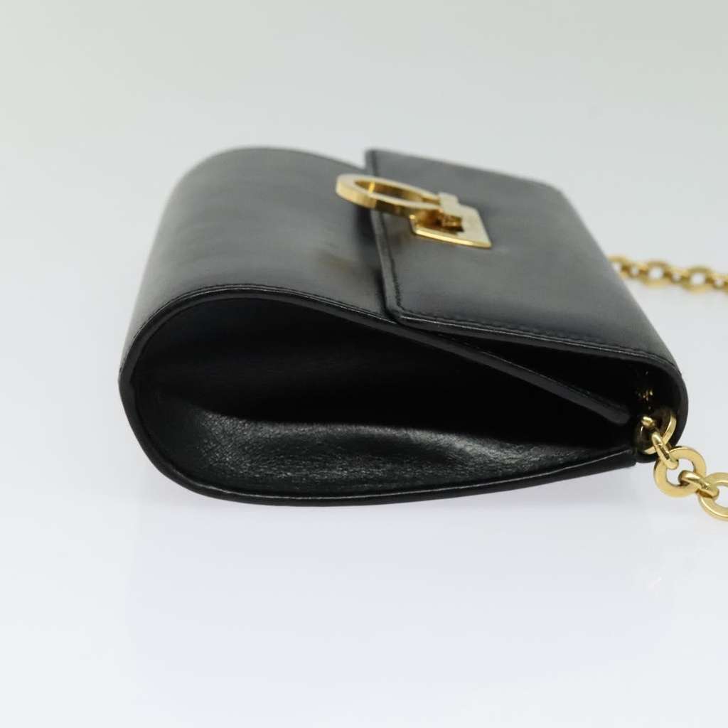 Salvatore Ferragamo Gancini Box Crossbody Bag Black Leather Good condition - Model View