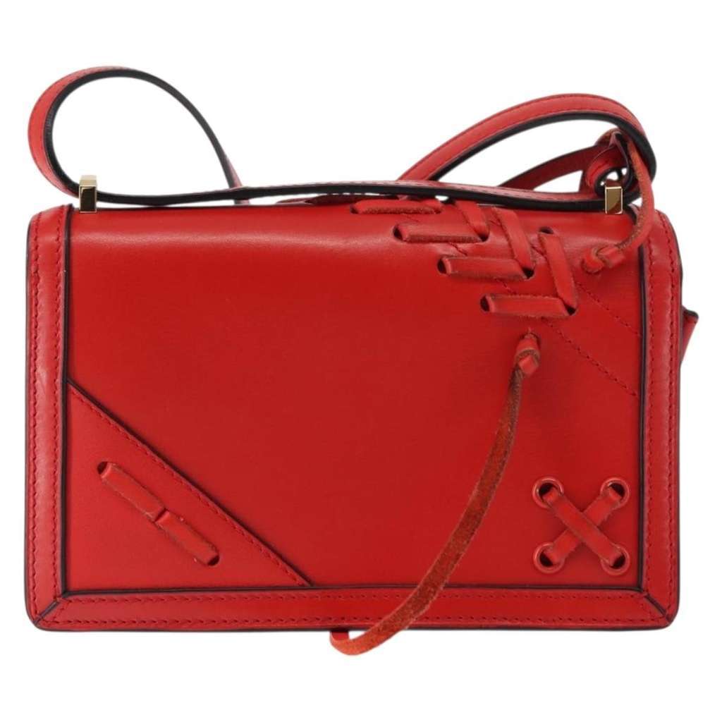 Loewe Barcelona Shoulder Bag Red Leather Good condition - Back View