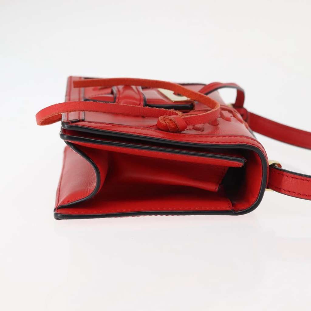 Loewe Barcelona Shoulder Bag Red Leather Good condition - Inside View