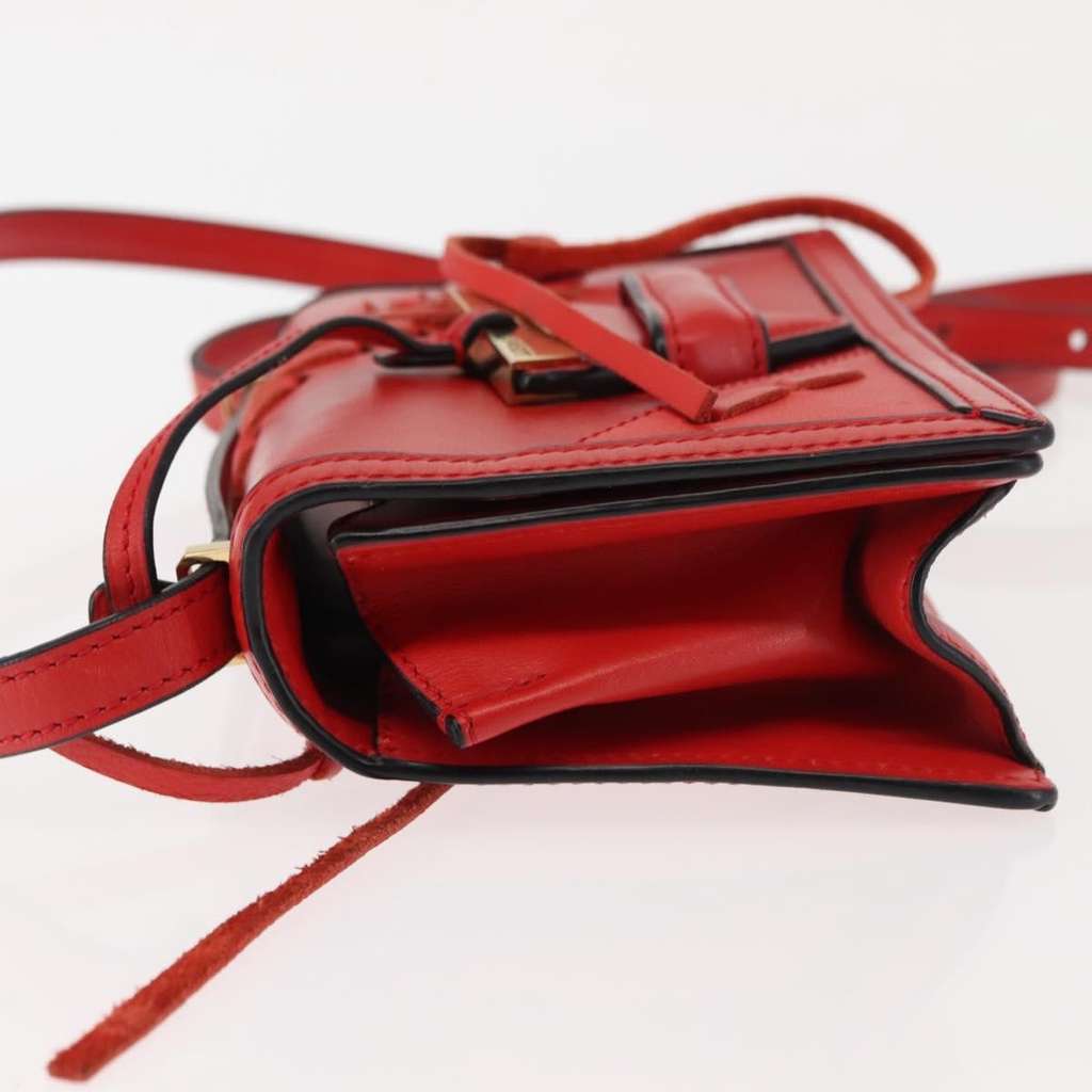 Loewe Barcelona Shoulder Bag Red Leather Good condition - Model View