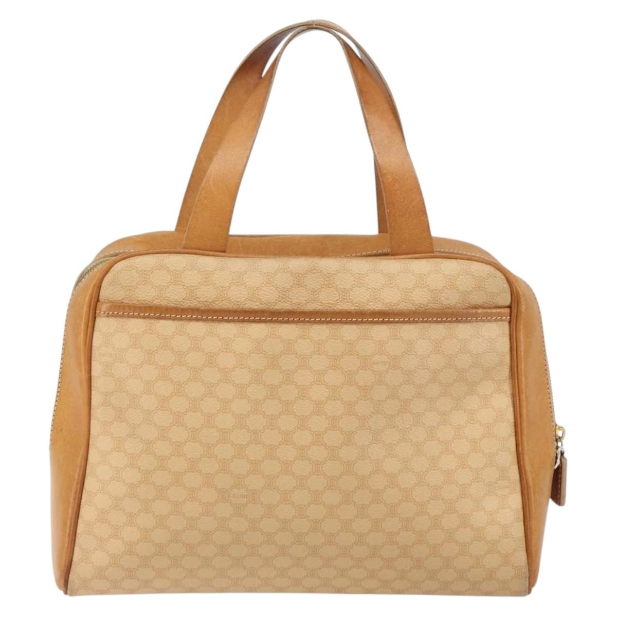 Celine Vintage Macadam Handbag Beige Canvas Good condition - Back View