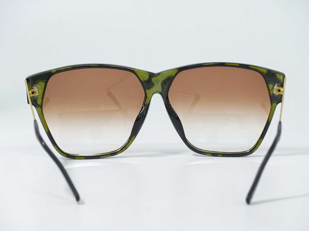 Christian Dior Logo CD Sunglasses Khaki Plastic Fair condition - Back View