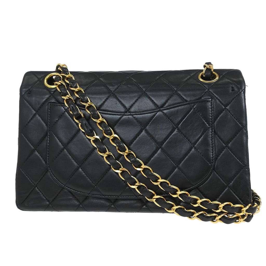 Chanel Timeless - Classic Double Flap Bag Black Leather Good condition - Back View