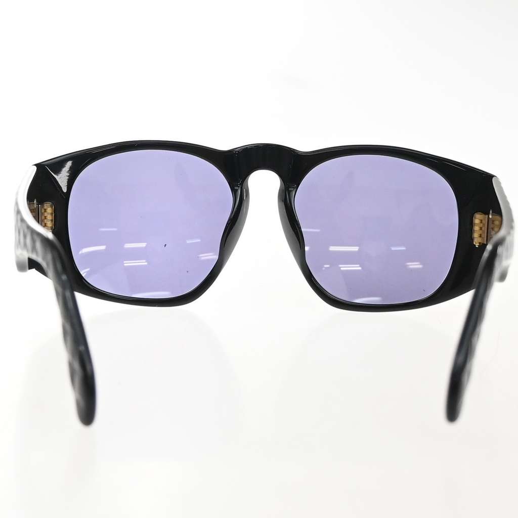 Chanel CC Logo Matelasse Sunglasses Eye Wear Black Plastic Good condition - Back View
