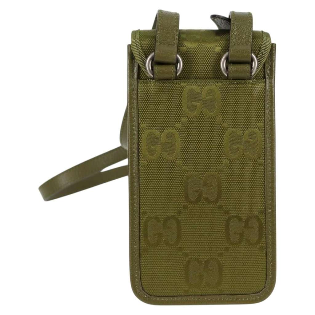 Gucci Off The Grid Shoulder Bag Green Canvas Very good condition - Back View