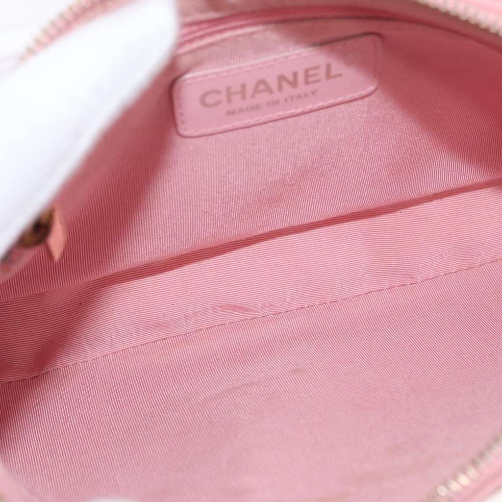 Chanel Timeless CC Chain Shoulder Bag Pink Leather Good condition - Box View
