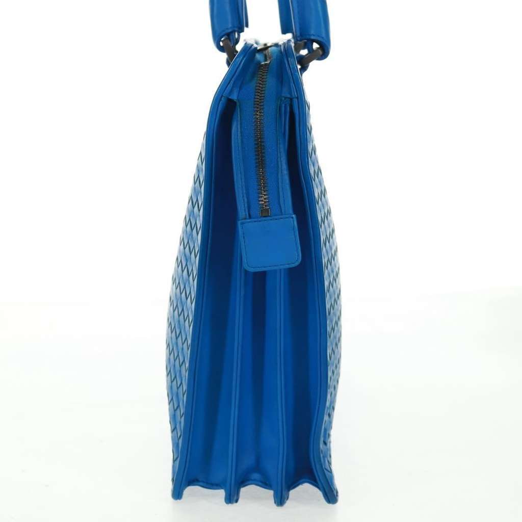 Bottega Veneta Top Zip Briefcase Blue Leather Good condition - Inside View