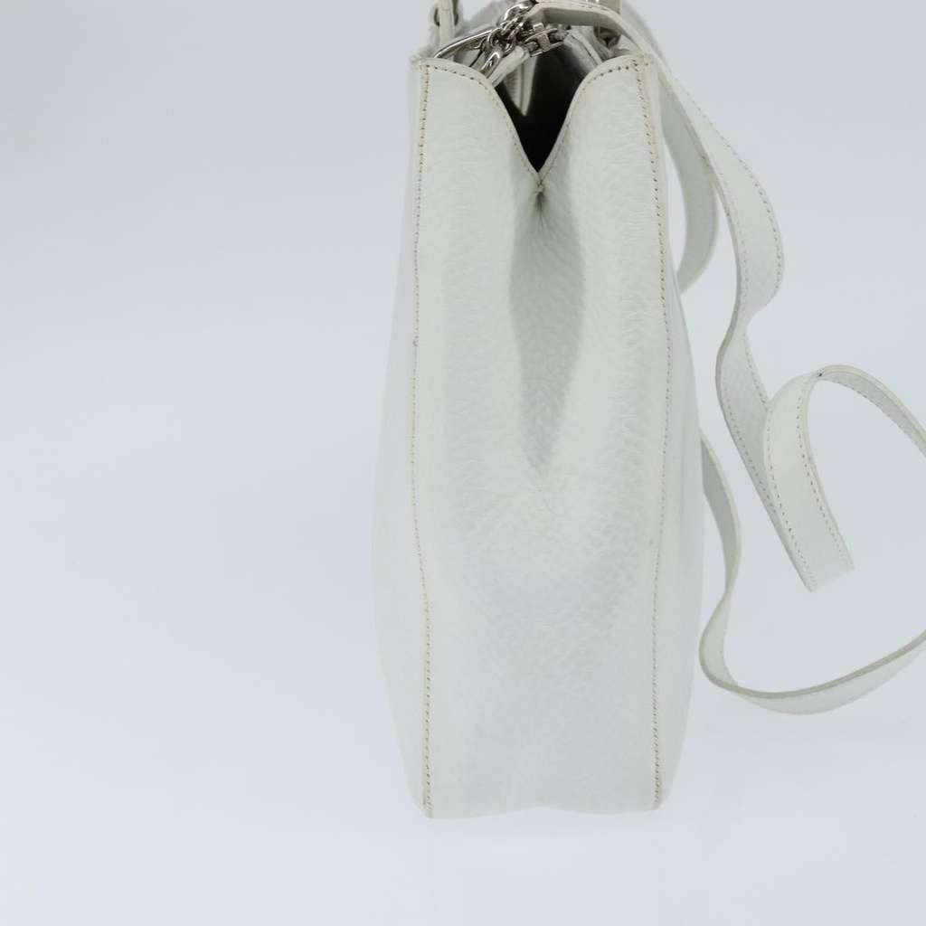 Salvatore Ferragamo Gancini handbag White Leather Good condition - Inside View