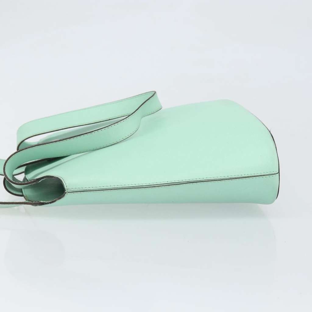 Celine Circle Logo Handbag Green Leather Good condition - Model View