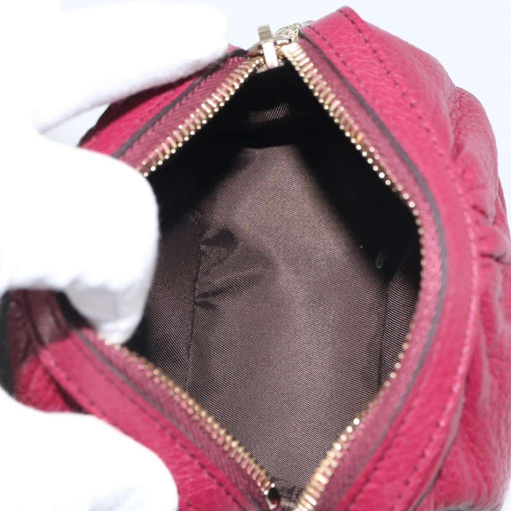 Gucci Bamboo Pouch Purple Leather Good condition - Box View