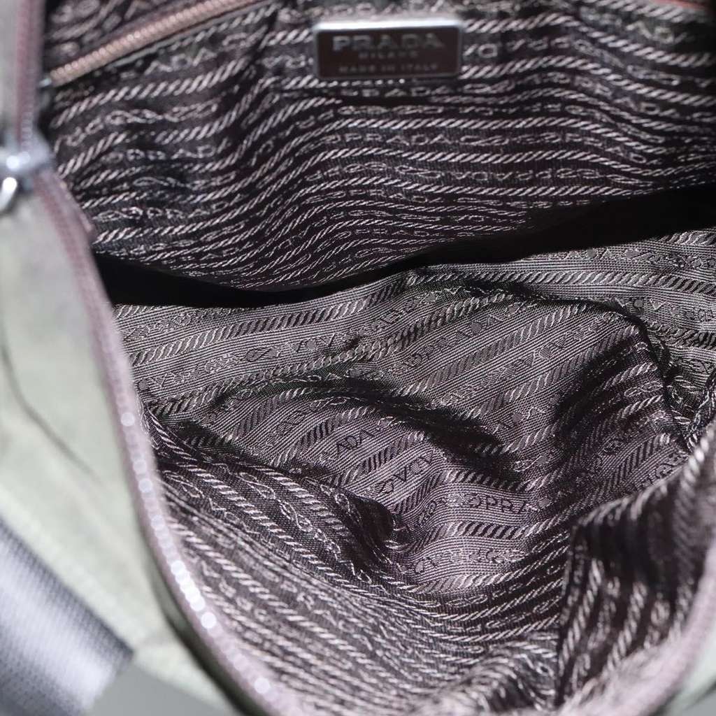 Prada Vintage Convertible Zip Tote Khaki Good condition - Box View