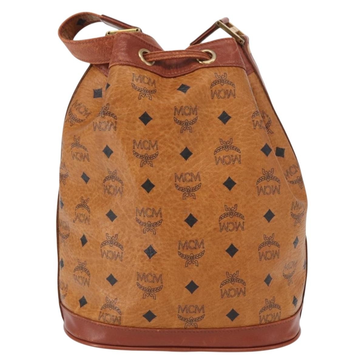 Mcm Visetos Shoulder bag Brown Canvas Good condition - Back View