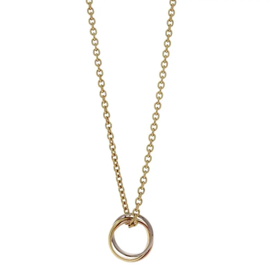 Cartier Trinity Pendant Necklace Gold Gold Good - Back View