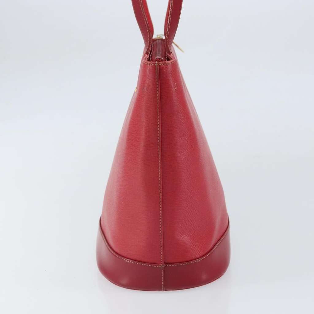 Burberry Vintage tote bag Red Leather Good condition - Model View