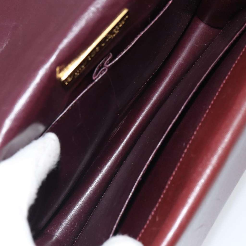 Cartier Must de Cartier Shoulder Bag Burgundy Leather Good condition - Box View