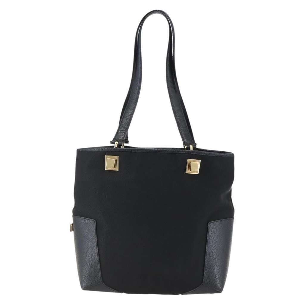 Salvatore Ferragamo Tote Bag Black Canvas Good condition - Back View