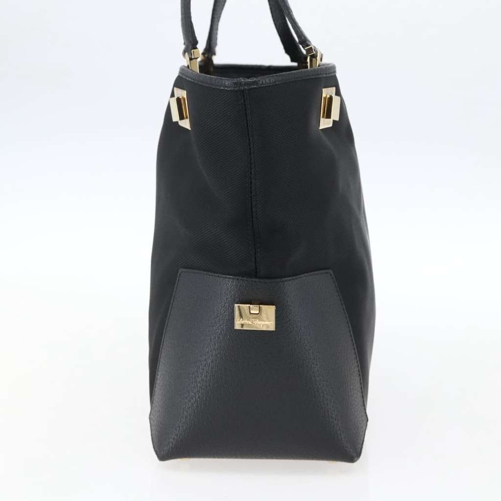 Salvatore Ferragamo Tote Bag Black Canvas Good condition - Model View