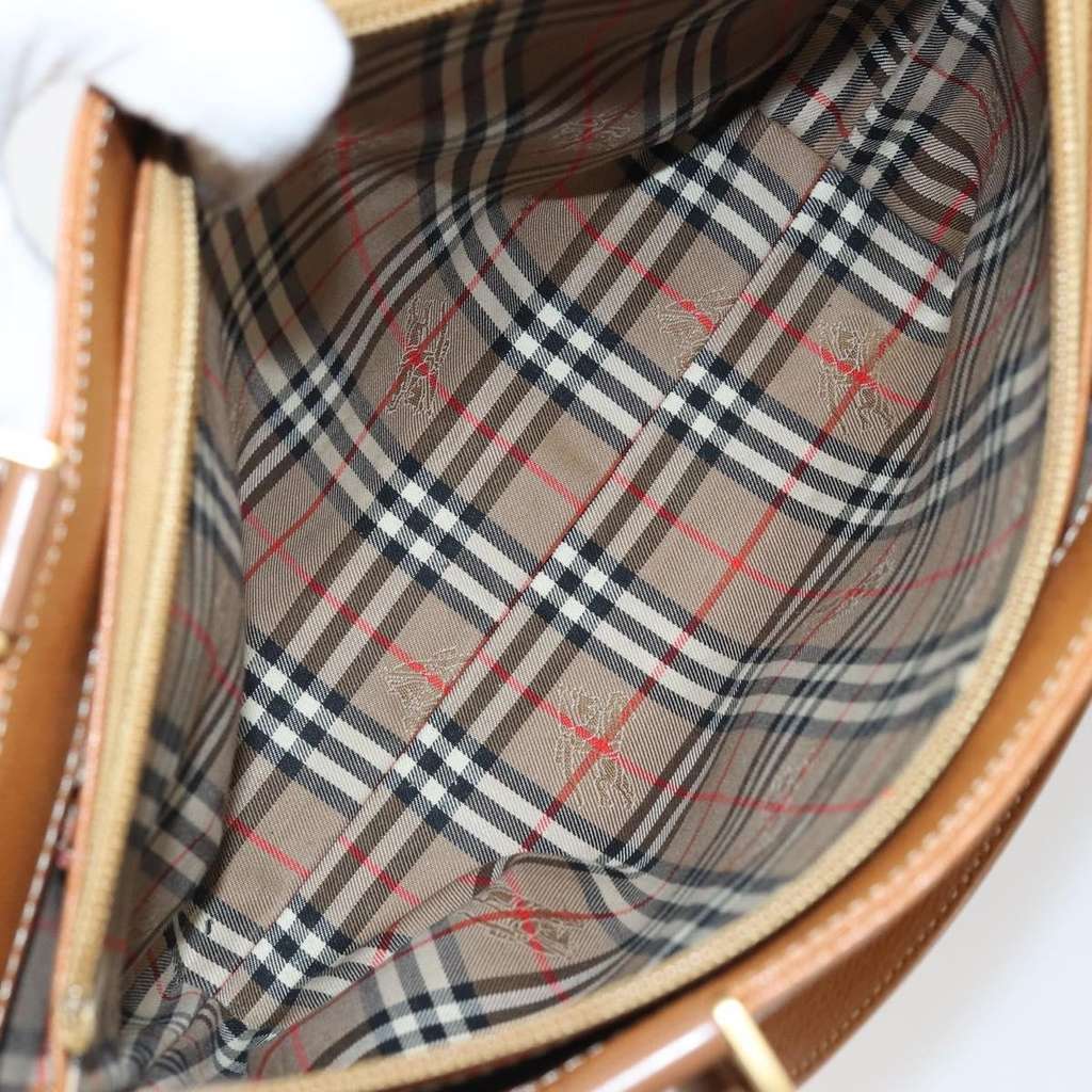 Burberry Vintage Handbag Brown Leather Good condition - Box View
