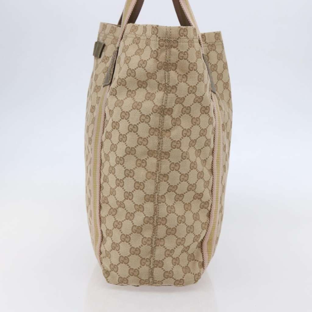 Gucci Original Web Tote Beige Canvas Good condition - Model View