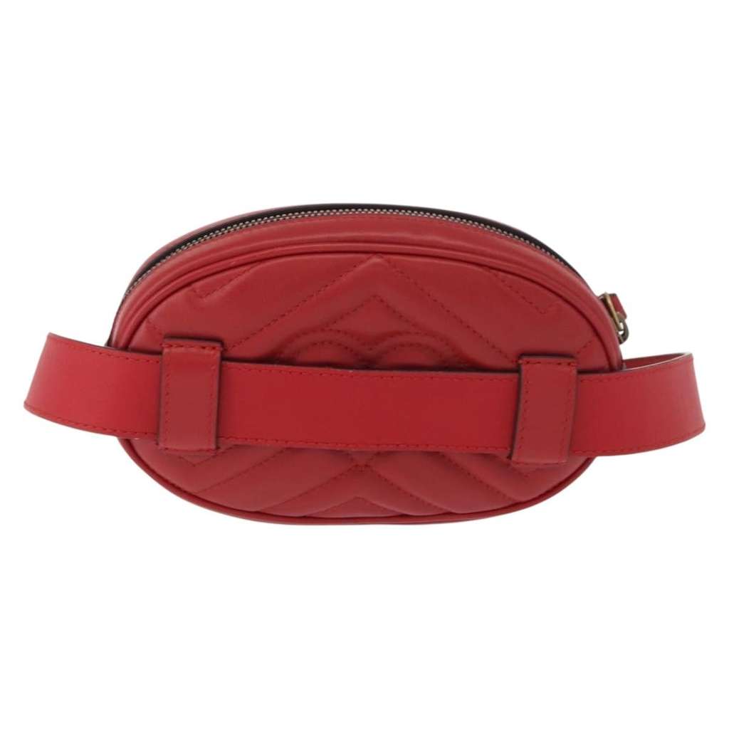 Gucci GG Marmont Belt Bag Red Leather Good condition - Back View
