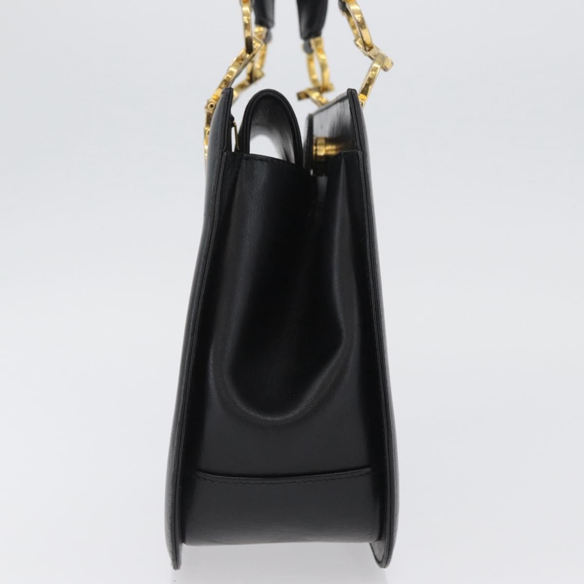 Salvatore Ferragamo Gancini handbag Black Leather Good condition - Model View