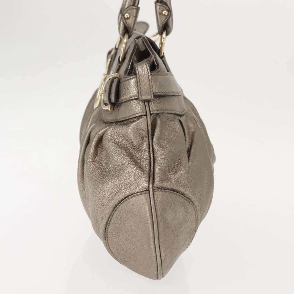 Salvatore Ferragamo Gancini Tote Gold Leather Good condition - Inside View