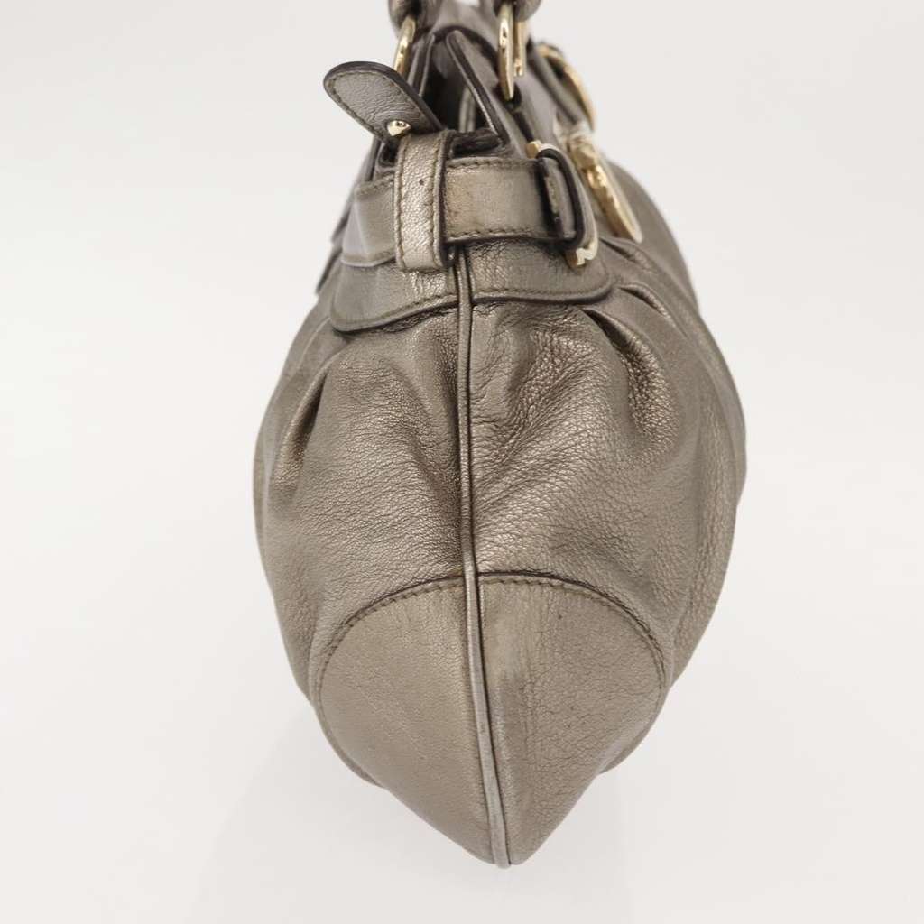 Salvatore Ferragamo Gancini Tote Gold Leather Good condition - Model View