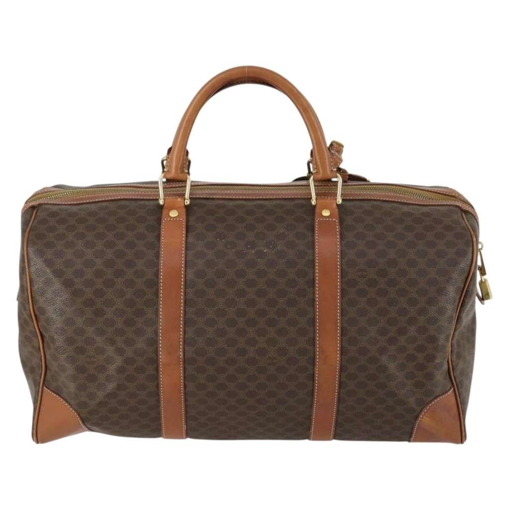 Celine Vintage Macadam Boston bag Brown Fair condition - Back View