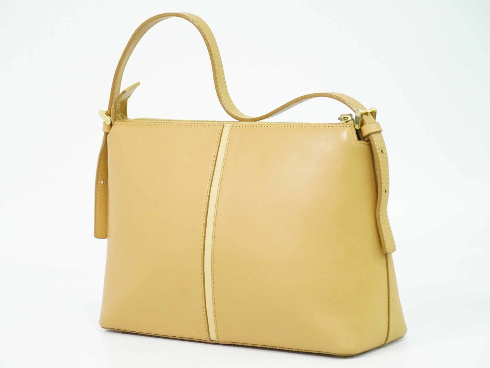 Burberry Nova check Shoulder bag Beige Leather Good condition - Back View