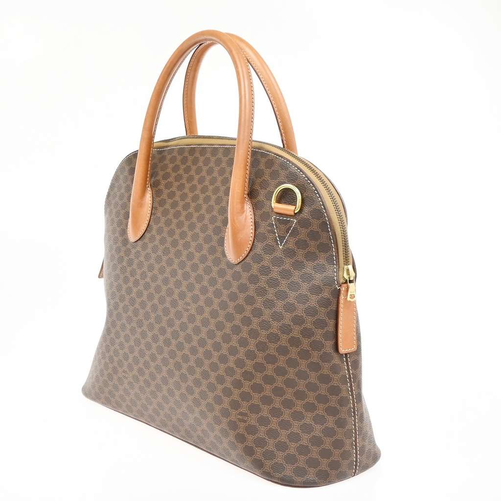 Celine Vintage Macadam Handbag Brown Canvas Good condition - Inside View