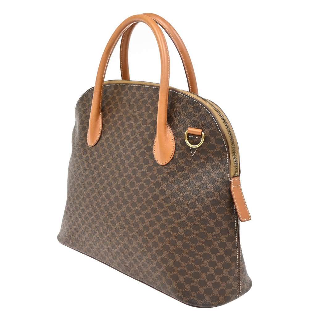 Celine Vintage Macadam Handbag Brown Canvas Good condition - Model View