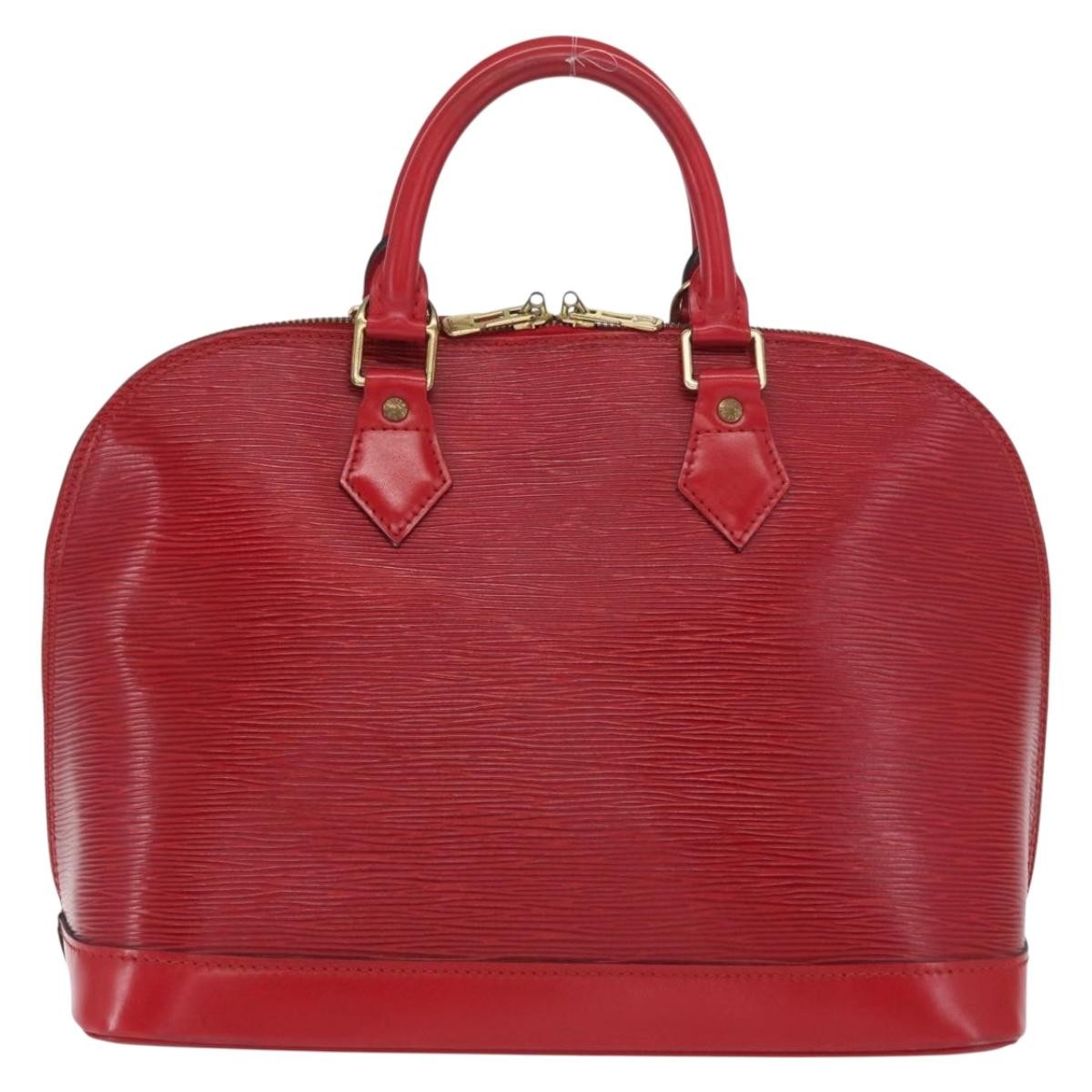 Louis Vuitton Alma Handbag Red Leather Fair condition - Back View