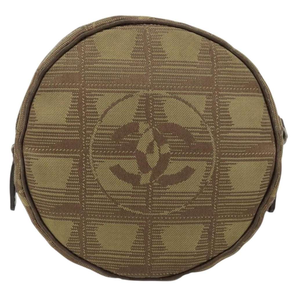 Chanel Travel Line Round Wristlet Beige Good condition - Back View